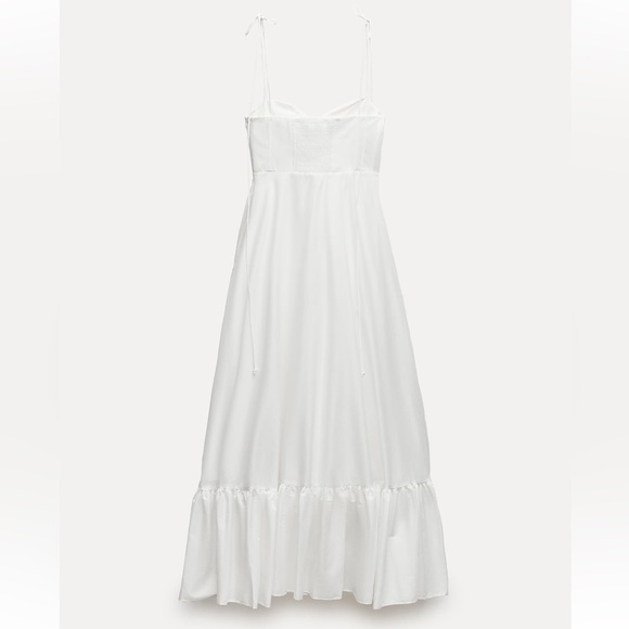 GORGEOUS ZARA NWT Ruffled Poplin Dress ZW Collection - Picture 13 of 16